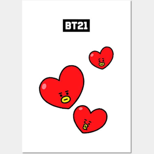 bt21 bts exclusive design 33 Wall Art by Typography Dose